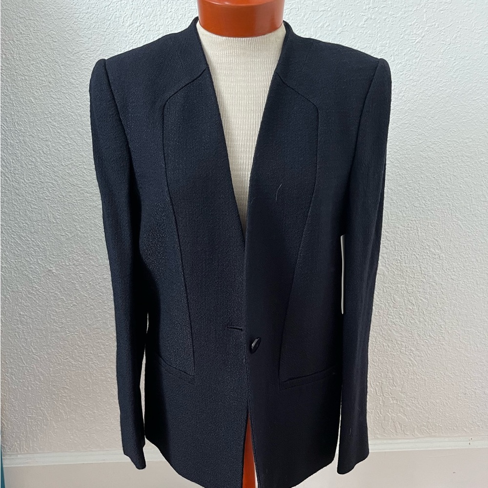 Honor Textured Collarless Blazer